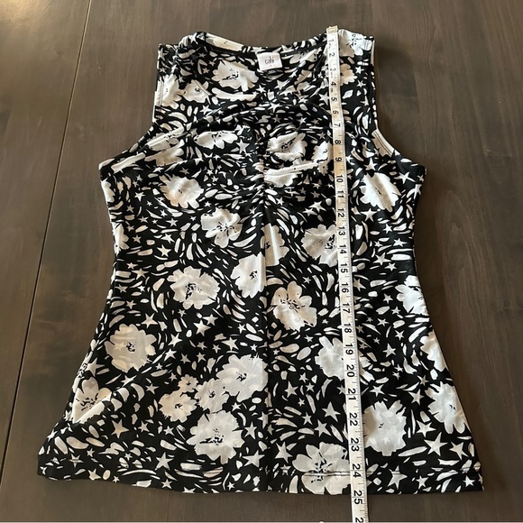 Cabi Floral Black and White Mesh Tank S - Picture 9 of 9